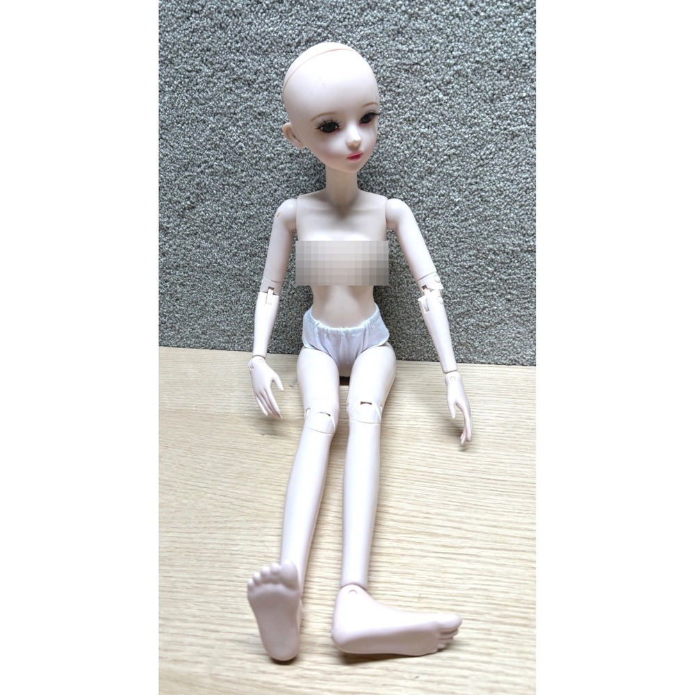 BJD Doll Ball Jointed Doll Unpainted Blank Doll Body 1/3 Scale With Face Up